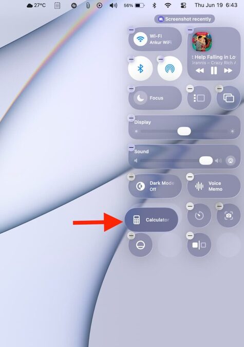 تغییر مکان دکمه های کنترل سنتر macOS Tahoe 26