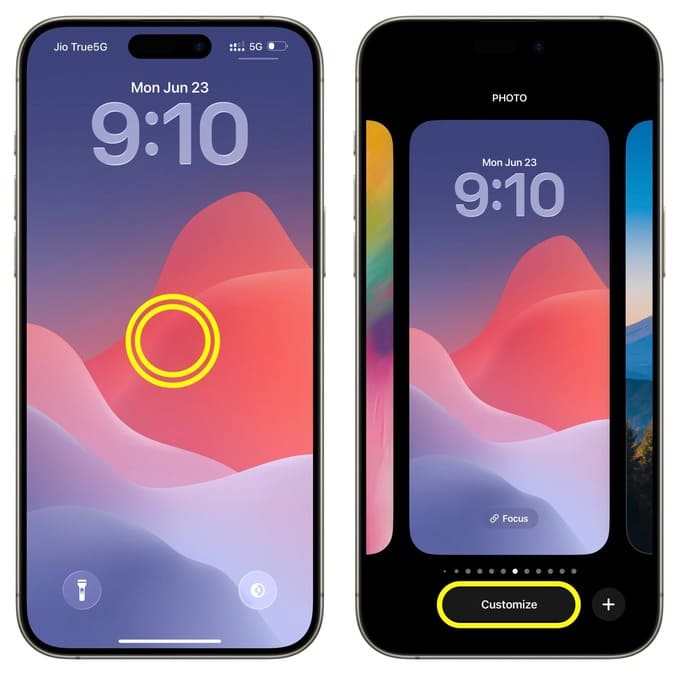 تغییر اندازه ساعت صفحه قفل در iOS 26