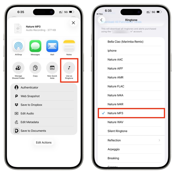 تنظیم آهنگ زنگ دلخواه در iOS 26