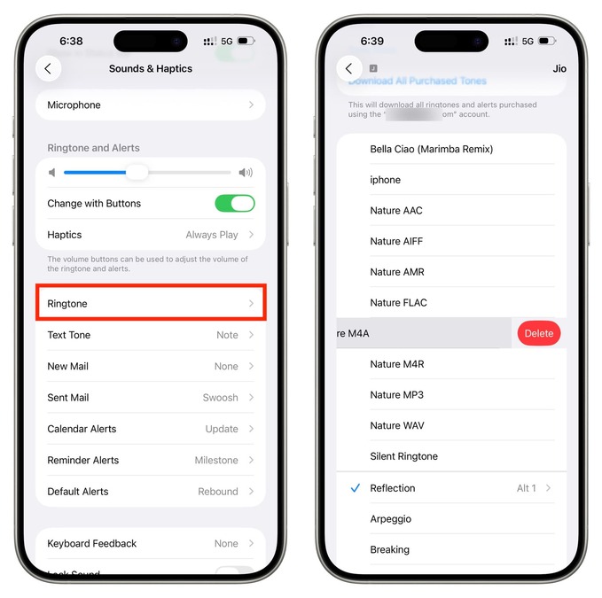 آموزش حذف آهنگ های زنگ اضافه در iOS 26