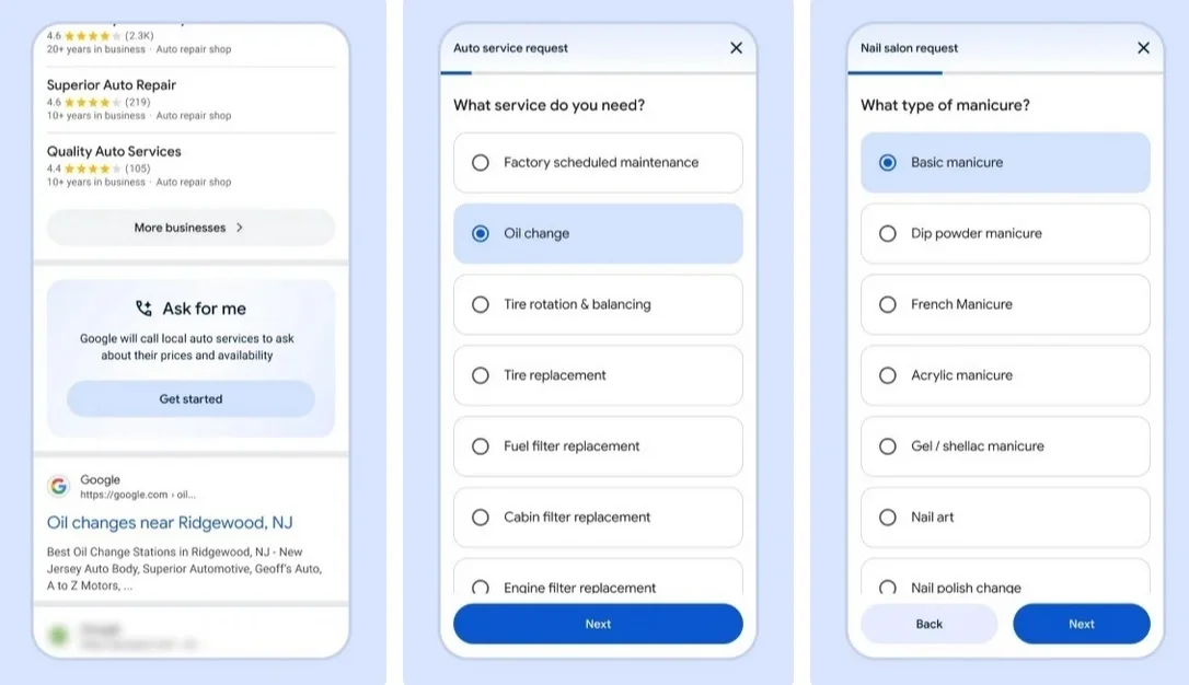 تماس گوگل با کسب و کارها