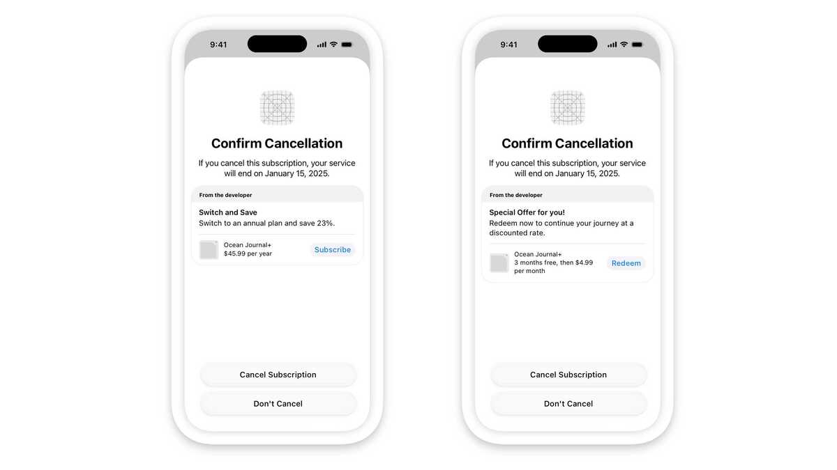 قابلیت جدید اپل ماندگاری کاربران قبل از لغو اشتراک