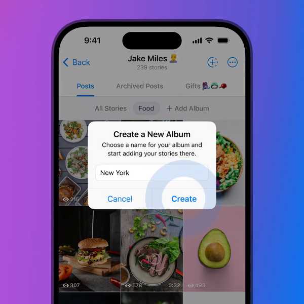 ساخت آلبوم برای استوری تلگرام