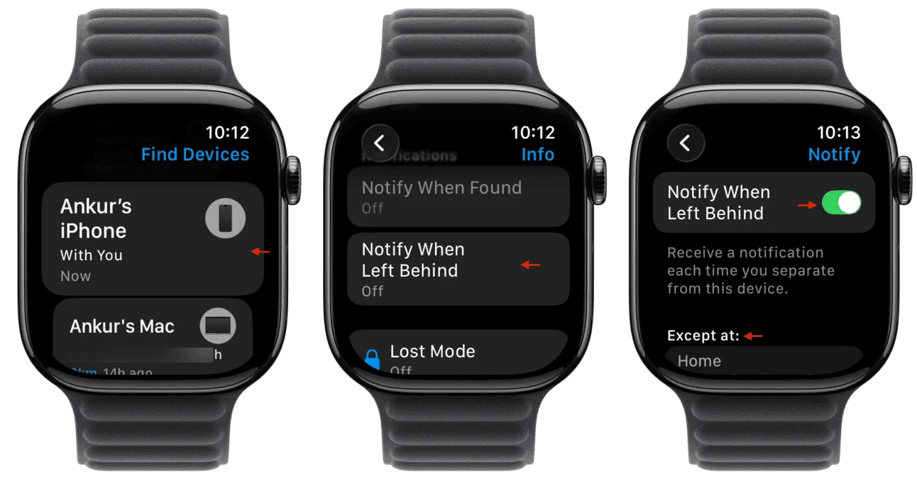 هشدار جا ماندن (Separation Alerts) در اپل واچ