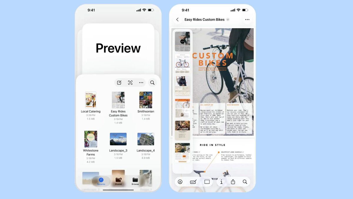 اپلیکیشن Preview در iOS 26