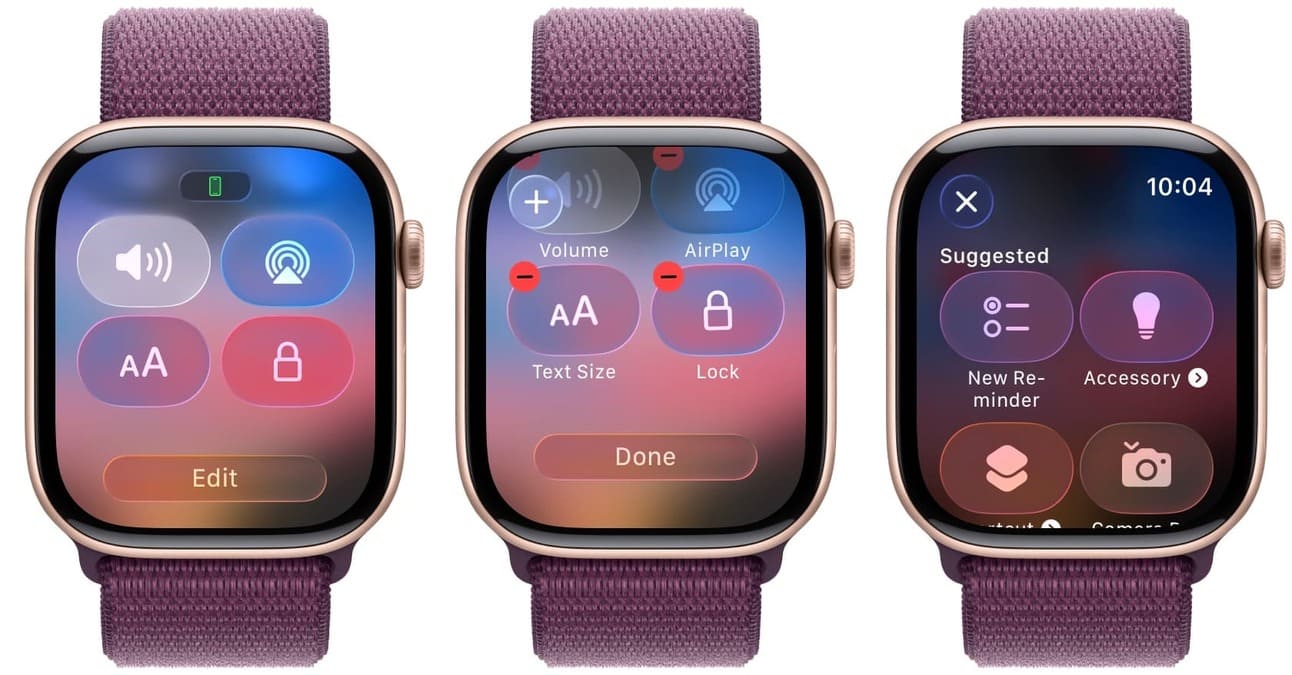 کنترل سنتر جدید watchOS 26