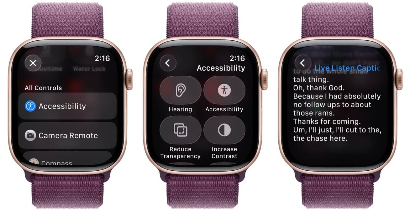 نمایش زنده Live Listen اپل واچ