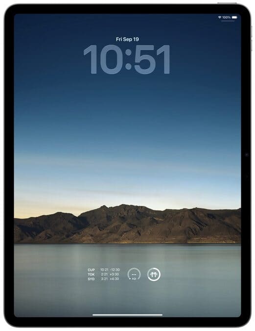 جا به جا کرد ویجت های لاکس اسکرین در آپید iPadOS