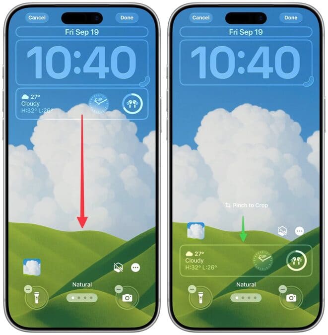 جا به جا کرد ویجت های لاکس اسکرین در iOS 26
