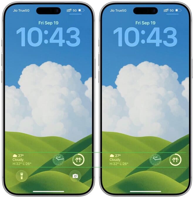 انقال ویجت ها به پایین صفحه در iOS 26