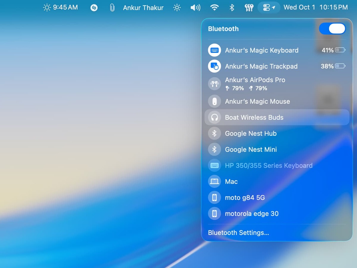 اتصال به هدفون بلوتوث در مک بوک