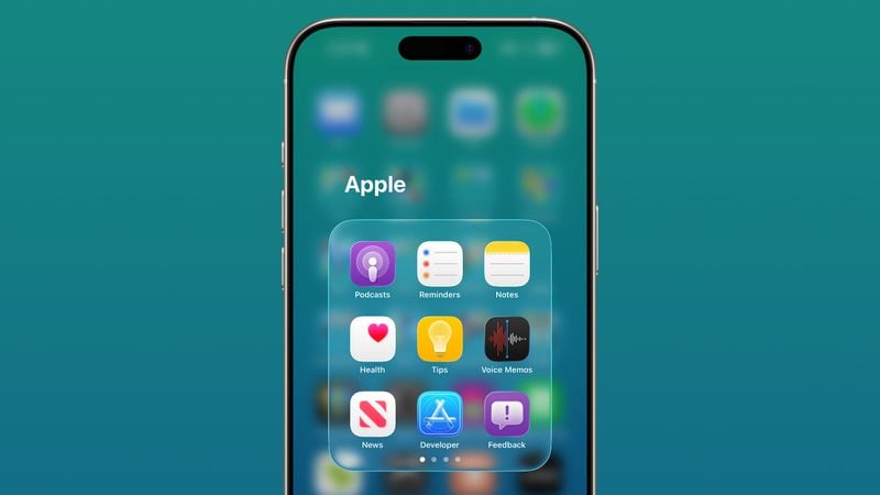 تغییرات در پوشه‌های صفحه اصلی iOS 26.1