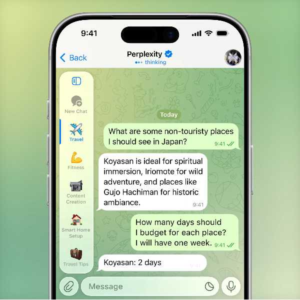 ربات هوش مصنوعی تلگرام