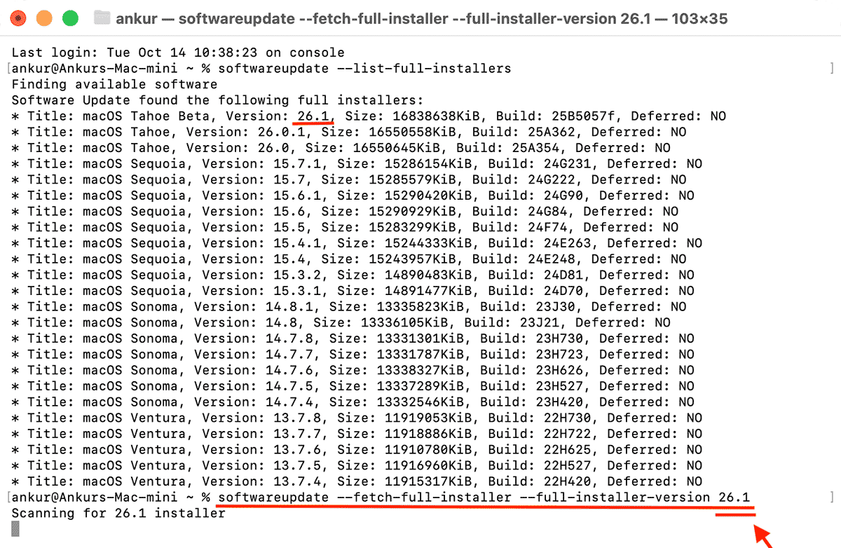 نصب macos با ترمینال