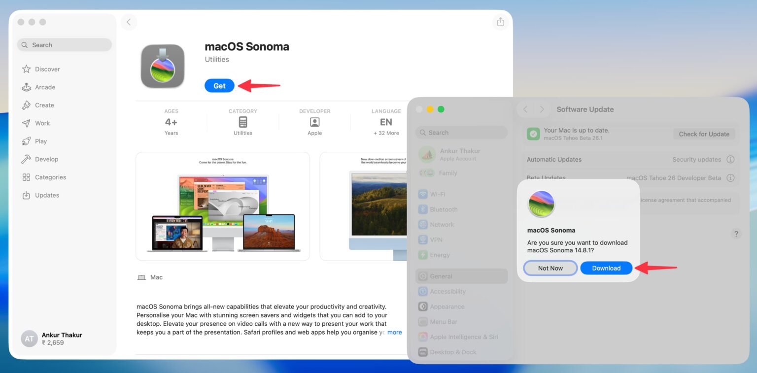 نصب macos از اپ استور