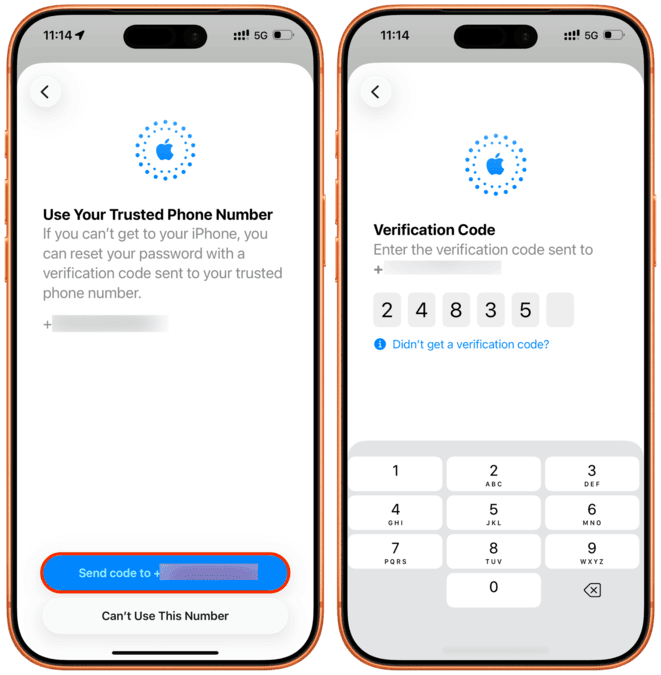 ریست کردن رمز اپل آیدی مرحله هفتم