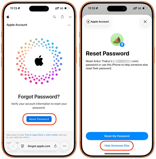 ریست کردن رمز اپل آیدی مرحله پنجم
