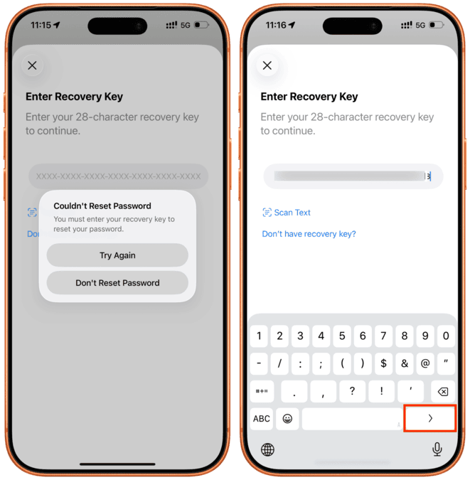 ریست کردن رمز اپل آیدی مرحله نهم