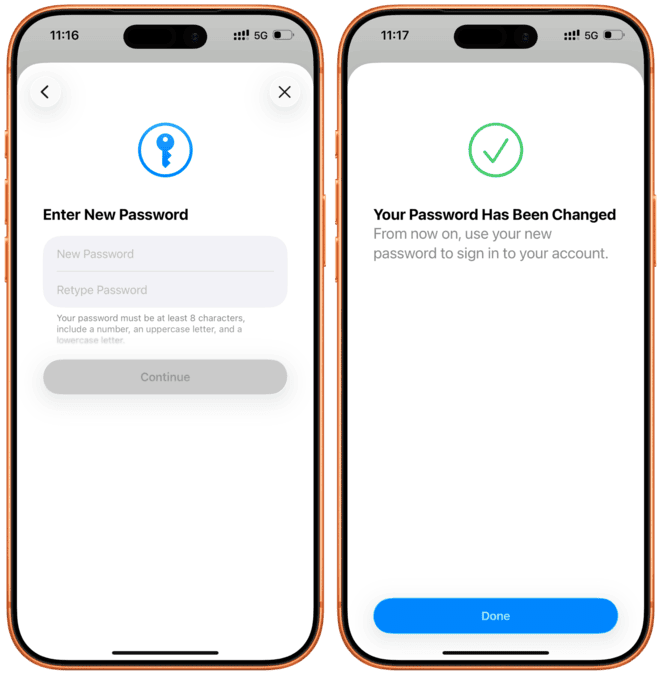 ریست کردن رمز اپل آیدی مرحله دهم
