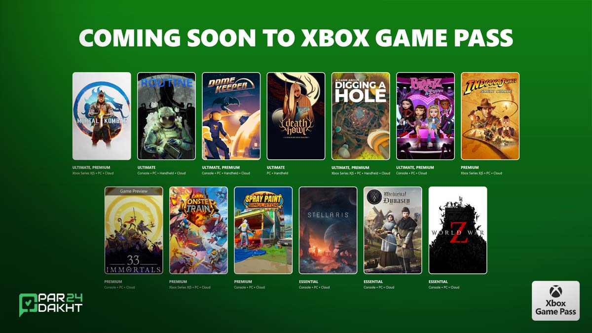 ۱۳ بازی جدید به Xbox Game Pass در آذر ۱۴۰۴ اضافه شد