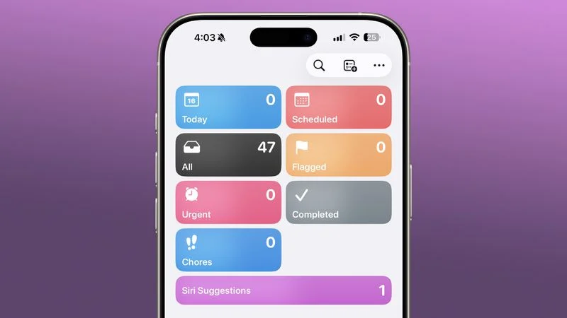 تغییرات در Reminders و iCloud